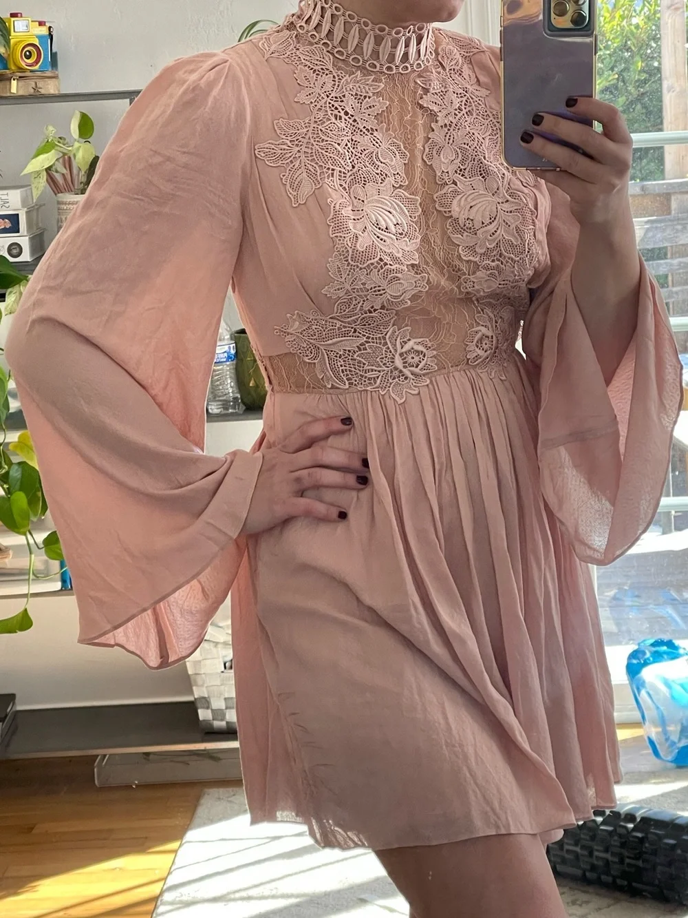 Free People Blush Rose Nude Dress - Picture 8 of 12